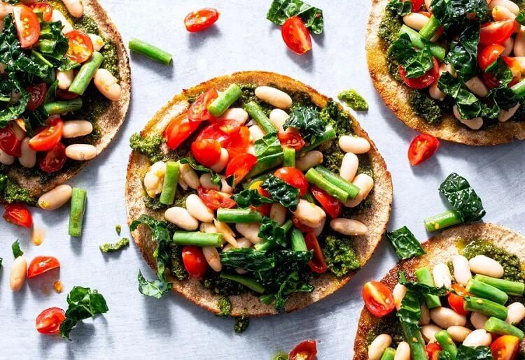 Sunbasket vegan two bean pitas